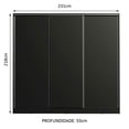 thumbnail image 3 of Ropero Closet Madesa 3 Puertas Negro, 3 of 5