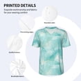 thumbnail image 4 of Balery Blue Marble Baseball Jersey for Men Casual Button Down Shirts Short Sleeve Active Team Sports Uniform-Large, 4 of 9