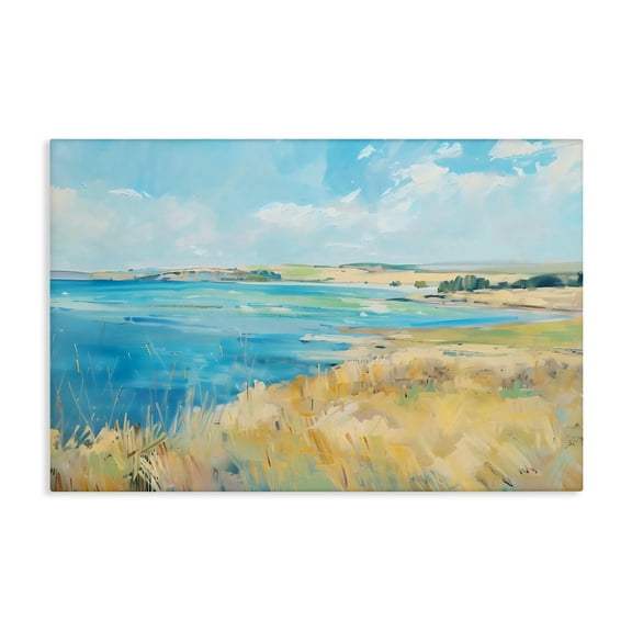 Stupell Industries Scenic Summer Shoreline Canvas Wall Art design by LSR Creative Studio, 16 x 24