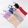 thumbnail image 5 of Valcatch 3-pack Womens Built-in Bra Padded Camisole, Adjustable Spaghetti Strap Soft Yoga Tank Tops for Daily Wear, 5 of 9
