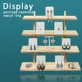 thumbnail image 3 of Expositores de pendientes Auroal de madera de 4 niveles para ventas minoristas, 3 of 6