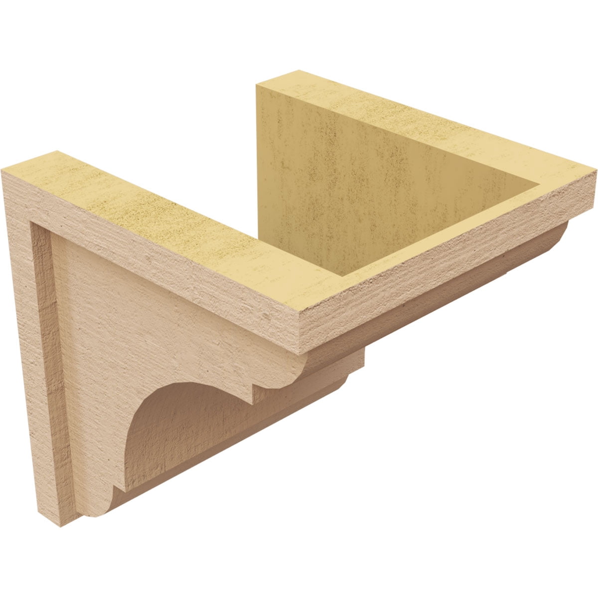 9"W x 9"D x 9"H Wide Bryant Rough Cedar Woodgrain TimberThane Corbel, Primed Tan