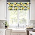 thumbnail image 3 of Kitchen Cafe Window Tier Curtains and Valance 3 Pieces Set Summer Watercolor Lemon Leaves Rod Pocket Window Valances Panel Privacy Short Drapes Treatment for Bedroom Buffalo Plaid Black White Check, 3 of 5