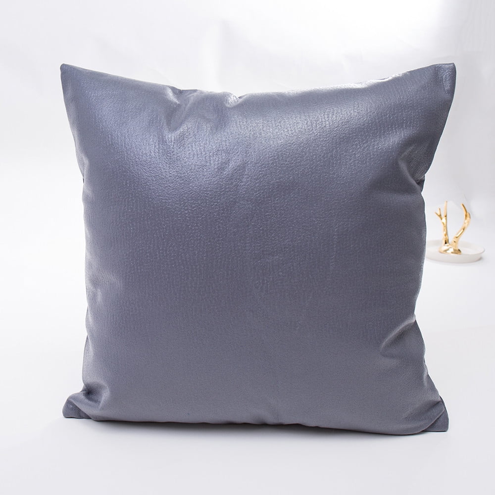 Imitation Leather Sofa Waist Throw Cushion Cover Home 