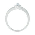 thumbnail image 3 of DGOLD Bague Mode Tourbillon Diamant Blanc Rond en Or Blanc 10kt (1/4 cttw), 3 of 4