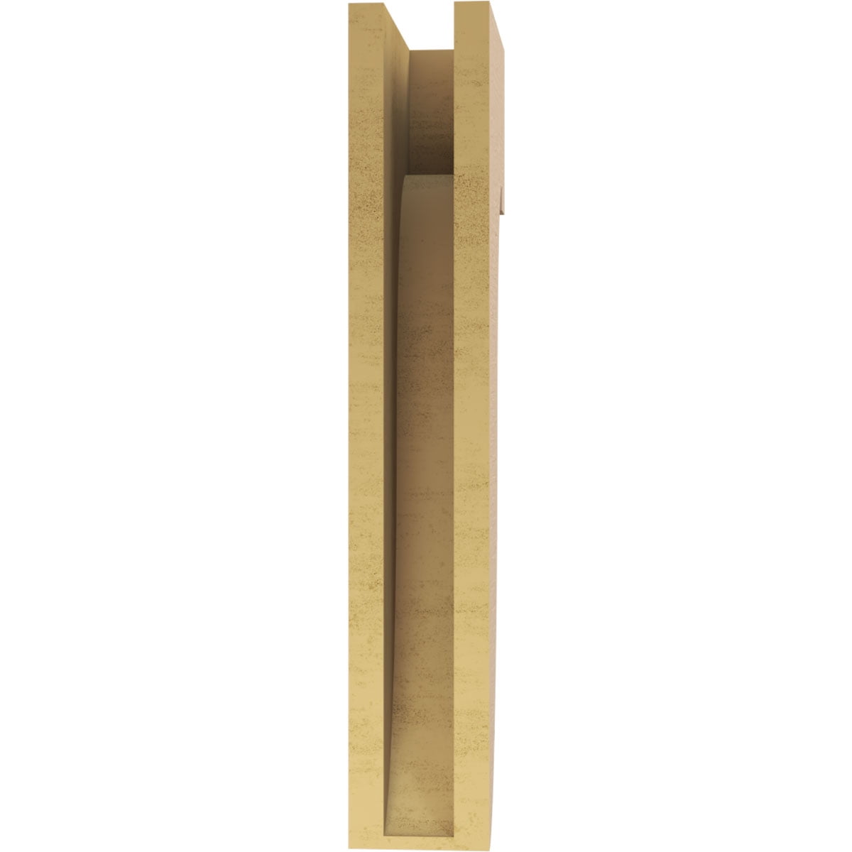 4"W x 8"D x 24"H Thin Del Monte Rough Cedar Woodgrain TimberThane Corbel, Primed Tan