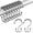 Chrome, variant on Bathway Black Shower Curtain Hooks, 12PCS Minimalist Simple Double Shower Curtain Rings, Rust-Resistant Metal Shower Hooks Shower Curtain Hangers, Shower Rings for Bathroom Shower Rods Curtains