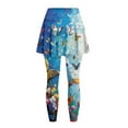 thumbnail image 3 of FUIALDOLG Butterflies Leggings for Women Tennis Skirted Leggings with Pocket Gym Workout Golf Pants Comfortable Athletic Picckleball Clothing,Size 2XL, 3 of 7