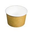 thumbnail image 1 of 8oz PLA ( Kraft ) Paper Soup Bowl ( 100% Compostable ) 1000unit/ Pack, 1 of 5