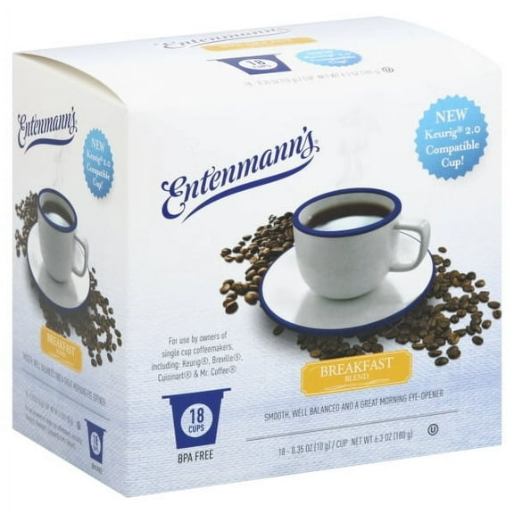 Entenmann's Single Serve Coffee, 18 count box (Breakfast Blend)