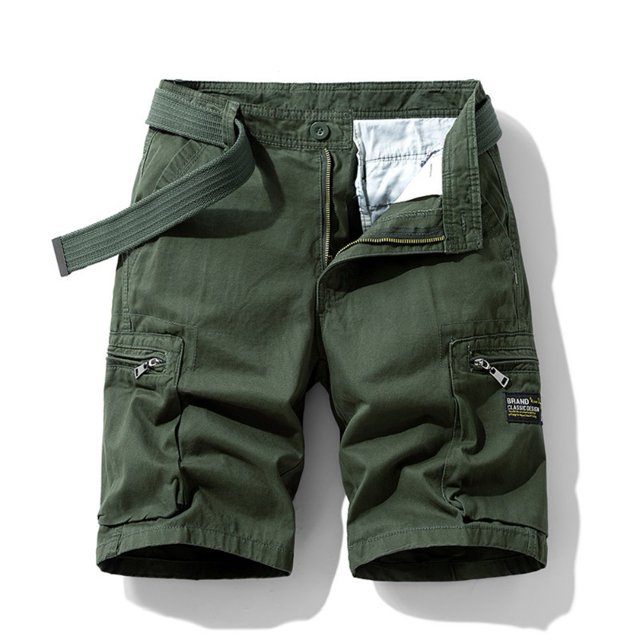 WOLLED Men's Casual Shorts Summer Straight Leg Work Shorts Multi-Pocket Lightweight Apparel
