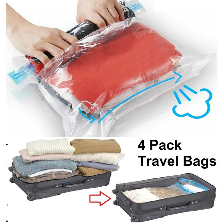 4 PACK JUMBO / Extra Large Space Saver Vacuum Seal Storage Bags Combo Deal