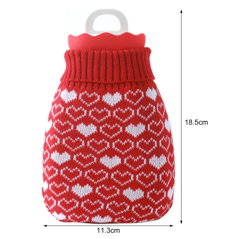 Dream Lifestyle Hot Water Bottle, Hot Water Bag, Silicone Hot Water Bottle  with Knitted Cover for Neck Shoulder Pain Relief, Hand Feet Warmer,  Menstrual Cramps, Hot Compress Cold Therapy 550ml 