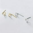 thumbnail image 5 of QQTDFG 925 Sterling Silver Simple Heart Stud Hook Earrings Women Jewelry A1940-Gold, 5 of 6