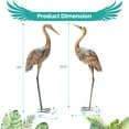 thumbnail image 6 of Costway 2-Piece Metal Crane Garden Statue Sculpture Set Outdoor Yard Lawn Decoration, 6 of 10