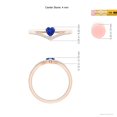 thumbnail image 4 of Angara Natural 0.3 Ct. Blue Sapphire with Diamond Heart Ring in 14K Rose Gold for Women (Ring Size: 3.5), 4 of 9