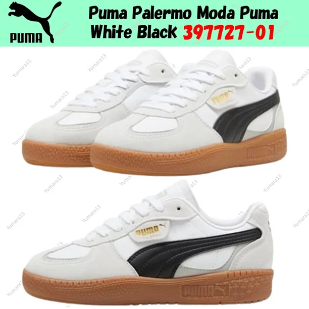 PU & MA Palermo Moda PU & MA White Black 397727-01 Men's Size