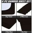 thumbnail image 3 of Mutlu Home Goods 6 Piece Coffee Solid Print Rayon/Bamboo Bed Sheet Sets, King Size, 3 of 5