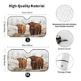 thumbnail image 3 of Disketp Windshield Sun Shade, Car Sun Shade For Front Window Scottish Cow Sunshades Sun Visor Protector Blocks Uv Rays Foldable, 3 of 9
