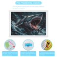 thumbnail image 3 of Diamond Art Kits for Adults, Wave Chain SharkDiamond Painting Kits for Beginners, Frameless Round 5D Full Drill Diamonds Art Pictures Gem Art Crafts Home Decor Gifts, 3 of 8