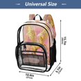 thumbnail image 5 of Iauyy Clear Backpack Heavy Duty PVC Transparent Backpack for College Workplace, Golden Flying Horse Pattern, 5 of 8
