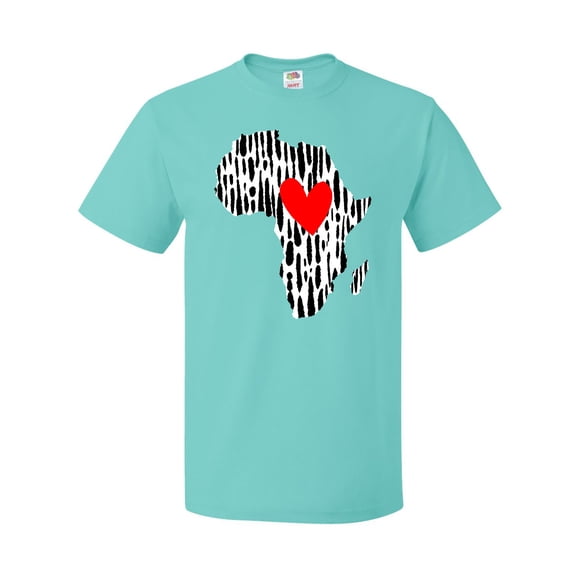 Inktastic Black History Month Ink Print African Heart T-Shirt