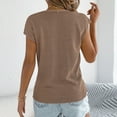 thumbnail image 5 of Karight Women‘s Casual Fashion Solid Color V-Neck Summer Camisole Blouse T-shirt Tank Top, 5 of 7