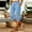 Light Blue women capri pants with pockets a1, variant on Cagogo Women's Capri Pants with Pockets Elastic Waist Casual Loose Summer Cropped Beach Lounge Pants Activewear Trousers, Dark Gray S