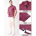 thumbnail image 4 of Chemises de Golf pour Hommes à Manches Courtes, Évacuation de l'Humidité, Ajustement Sec, Motifs Imprimés, Col à Revers, Performance Polo Chemises de Golf pour Hommes, 4 of 6