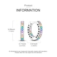 thumbnail image 4 of NARMO 925 Sterling Silver Round Colorful 5A Zircon Hoop Earrings 5A Zircon for Women Jewelry Making, 4 of 5