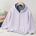 thumbnail image 2 of SILVERCELL 2-15Y Girls Boys Casual Warm Fleece Hooded Jackets Coat With Pockets Kids Solid Color Zipper Windbreaker Hoodie Coats Outwear, 2 of 9