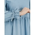 thumbnail image 5 of Blue - Crew neck - Unlined - Modest Dress - Benin, 5 of 5