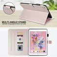 thumbnail image 3 of Allytechgroup for iPad 9.7" 6th/5th 2018/2017 Case with Pencil Holder, Multi-Angle Viewing Stand, Elegant PU Leather Card Pockets Kickstand Cover, Auto Sleep/Wake Case, Also Fit Air 2/1, Rosegold, 3 of 8