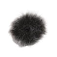 thumbnail image 4 of Protector de viento para micrófono de solapa, protector de viento peludo, 0,5 cm (blanco y negro), 4 of 14
