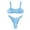 Blue, variant on Aayomet Bikinis For Women Piece Split Sling Swimwear Two Printed Swimsuit Wire Bikini Women's Swimwears Tankinis Set,Red L