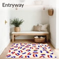 thumbnail image 3 of ODIKA 4'x6' Machine Washable Non-Slip Area Rug, Rescue Squad Siren Alert Warning System Flashing Alarm Notification High Traffic Rug, Red, 595448, 3 of 7
