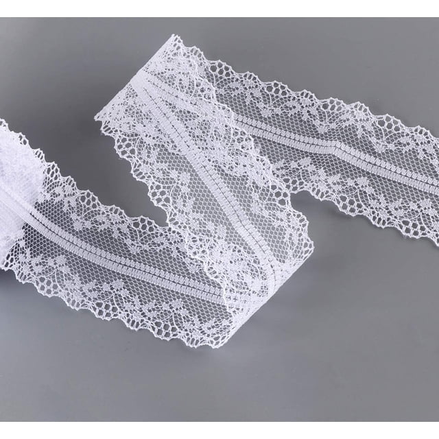60M 10 rollos (10M/cada uno) rollo de encaje blanco cinta de encaje Vintage Floral encaje de boda para manualidades decorativas Excelente Rendimiento ER000149SX