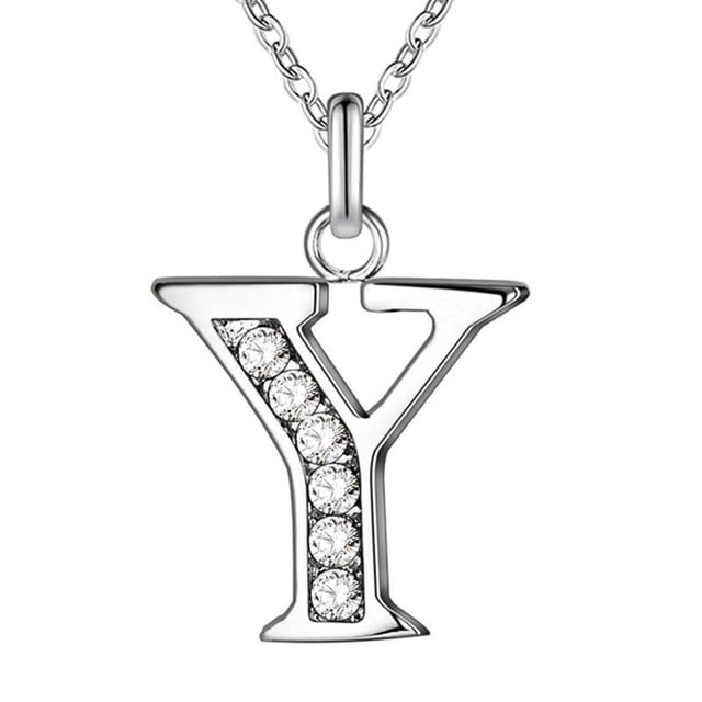 Collar de 26 letras, accesorios de moda de diamantes, regalos para la novia del amante Wmkox8yi sjalhkljlk5882