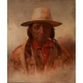 thumbnail image 2 of Julian Scott 12x14 Black Ornate Wood Framed Double Matted Museum Art Print Titled: Sitting Bull, 2 of 5