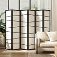 thumbnail image 2 of HOMCOM Folding Room Divider, 6 Panel Privacy Screen for Home Office, White, 2 of 10