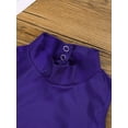 thumbnail image 5 of iEFiEL Kids Girls Cutout Back Ballet Dance Bodysuit Cutout Back Leotard Gymnastics Jumpsuit Purple 5-6, 5 of 7