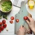 thumbnail image 3 of Butterfly Cutting Board, Dreamy Butterflies over Trees Romantic Fantasy Blurry Sky Design, Decorative Tempered Glass Cutting and Serving Board, Wine Bottle Shape, Pale Pink Orange, by Ambesonne, 3 of 5