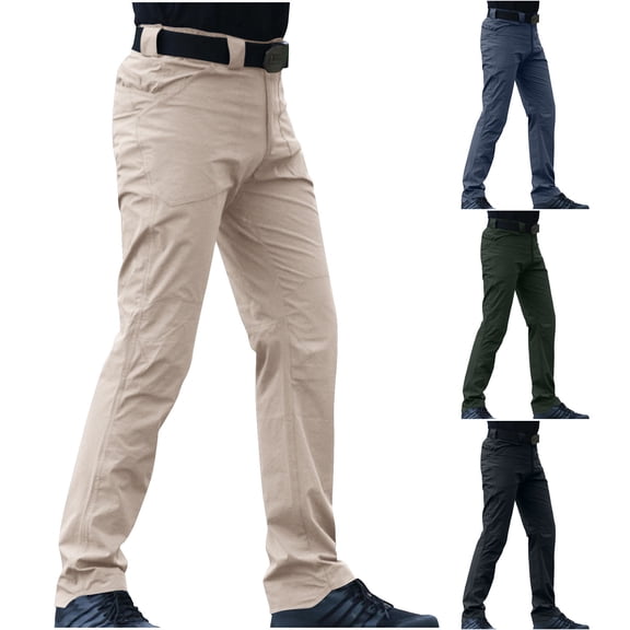 Miluxas Men's Tactical Pants Water Resistant Stretch Cargo Ripstop Pants Lightweight Breathable Outdoor Work Hiking Pants Gray
