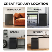 Whynter Compact Upright Convertible Fridge/Freezer with Lock, 3.1 Cu. Ft., Black, Energy Star