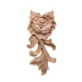 thumbnail image 1 of Floral madera tallada calcomanía de la esquina apliques marco puerta puertas muebles madera carcasas decorativas estatuillas de madera artesanía, 1 of 8