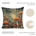 thumbnail image 4 of forest mushrooms full moon Linen toss pillowcase decoration pillowcase gifting preferred 24x24 inch cushion cover sofa pillowcase sofa bedroom living room car, 4 of 8