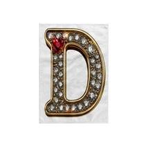 3dRose, Glam Image Of Diamonds Red Heart Monogram Initial D, 15x22 Hand Towel