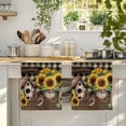 thumbnail image 4 of Yellow Sunflowers Kitchen Towels Set of 3, Western Star Brown Farmhouse Plaid Absorbent Dish Towels for Kitchen, Microfiber Hand Towel, Quick Drying Tea Towel for Cleaning Decorative Dishcloths, 4 of 7