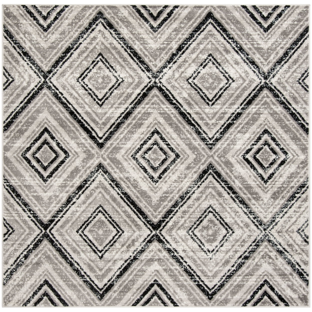 SAFAVIEH Skyler Cuthbert Geometric Area Rug, Grey/Black, 5'1" x 7'6"