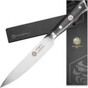 Kessaku Utility Knife - 5 inch - Dynasty Series - Razor Sharp Kitchen Knife - Forged ThyssenKrupp German High Carbon Stainless Steel - G10 Garolite Handle with Blade Guard